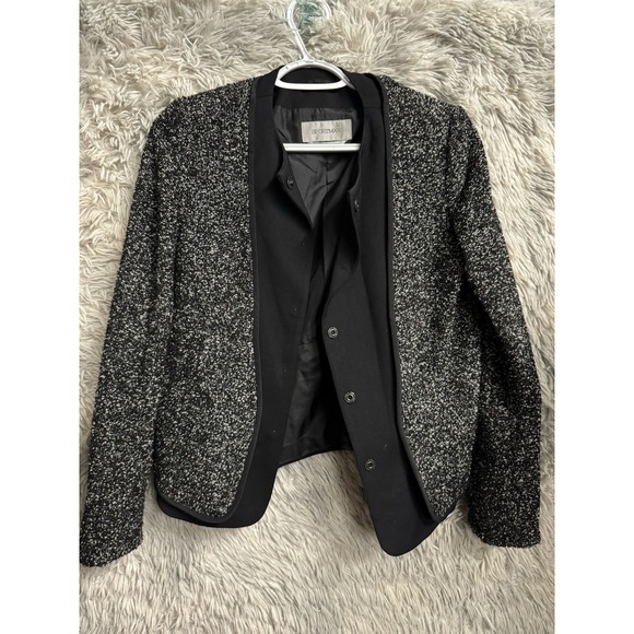 MaxMara Jackets & Blazers - SportMax Mara Weekend Minimalist‎ Gray Tweed Wool Suit Blazer Small